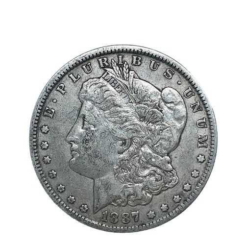 1887-O モルガン・ダラー VF - 非常に良好な 90% 銀貨 1 ドル米国コイン # 1891