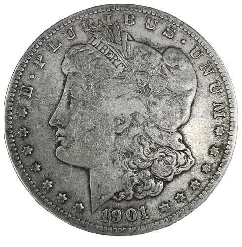 1901年 S モルガン ダラー 流通 90% 銀 1 ドル 米国コイン コレクターズアイテム #544