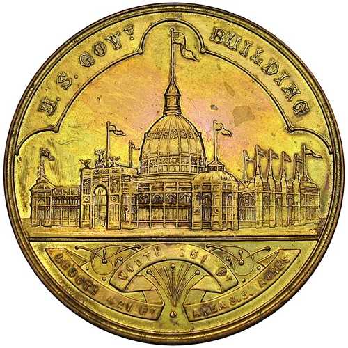 USA メダル 1893 HK-155 小文字 コロンビアン エキスポ UNC ~ 美しい色!