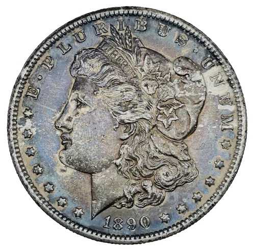 1890 S VAM 5 S/S モーガン・ダラー XF/AU 90% シルバー 1 ドル US コイン #749 40,040円