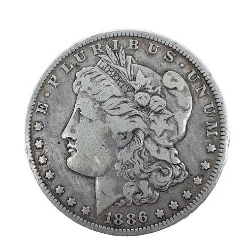 1886年 O モルガン・ダラー VF-非常に良好な90%銀貨 1ドル米国コイン # 2060
