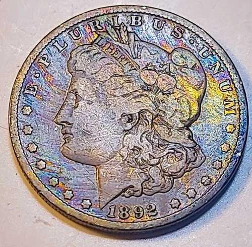 1892 O モルガンドル トーン加工 90% 銀貨 -226