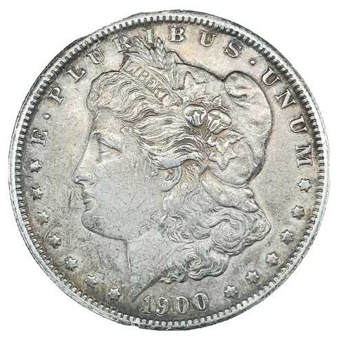 1900年- モルガン・ダラー 90%銀貨 1ドル米国貨幣 コレクターズアイテム #677
