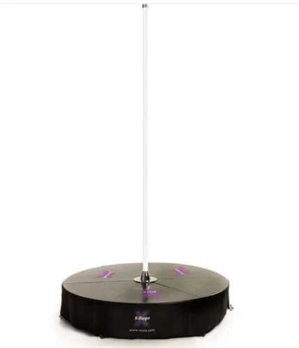 X-STAGE スタンダード 45mm スピニング スタティック ダンスエクササイズ Xポールポディウムセット PC ホワイト