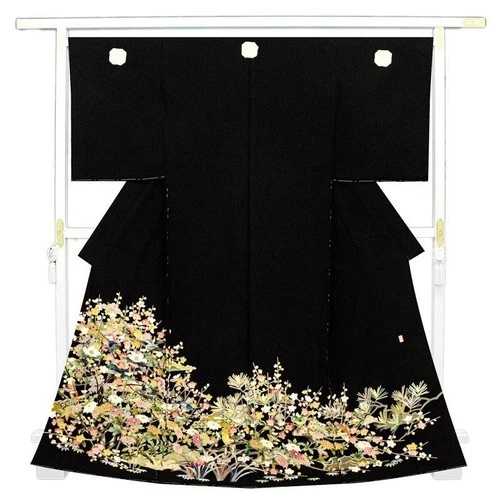 京友禅 黒留袖＆帯セット 手描き お祝い ??送料無料