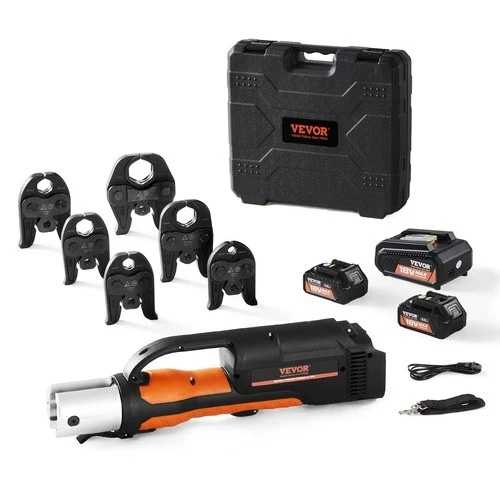 1/2インチ～2インチ銅管用電動プレス工具 18V 6爪セット付き