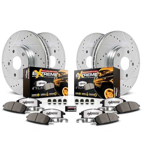 K7820-36 Powerstop 4輪セット ブレーキディスク&パッドキット フロント&リア フォード用|WORLD RESOURCE【QUEEN店】