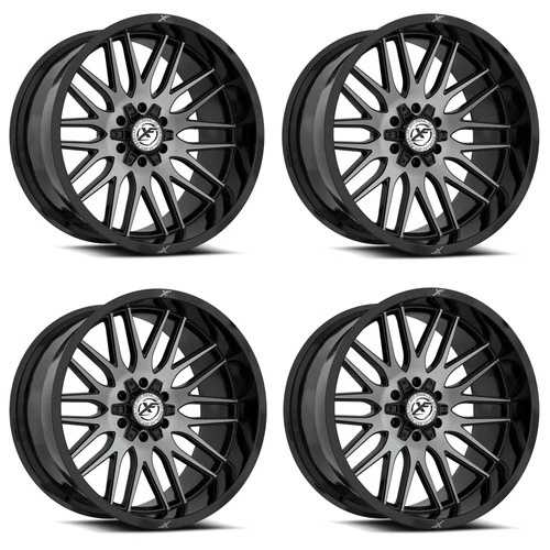 17インチ XF オフロード XF-240 グロスブラック ブラッシュド DDT 17x9 6x135 6x5.5 12mm リム 4本セット