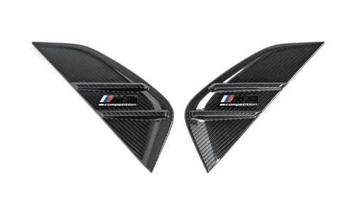 BMW純正 M コンペティション G80 G81 M3 カーボンサイドフェンダーグリルカバートリムセット 新品