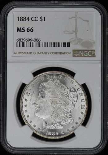 1884-CC モルガン・ダラー S$1 NGC MS66