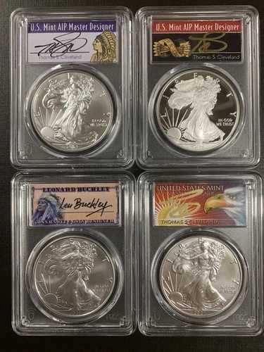 2021-(P) PCGS MS70 シルバーイーグル緊急発行 FDOI (4枚セット)