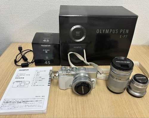 Olympus Pen E-P7 ダブルズームセット + シングルフォーカスレンズ -