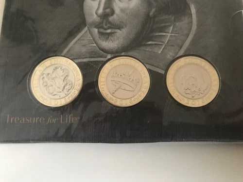 Simply Coins~ 2016 シェイクスピア 3 コイン 2ポンド ロイヤルミント パック セット BU