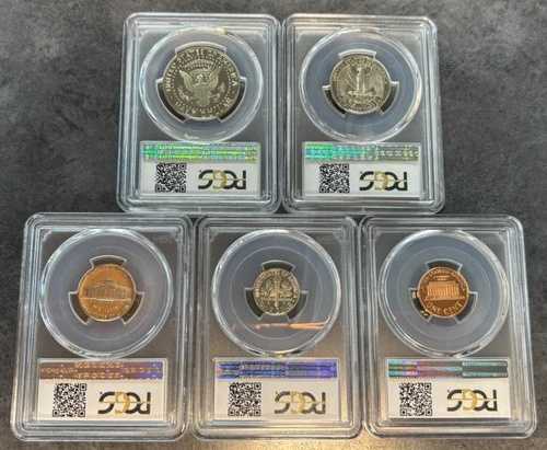1989年 S 米国造幣局 コインプルーフ5枚セット PCGS PR 69 DCAM