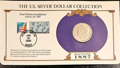 1887年モルガン銀貨米国郵便記念切手セット 希少な3/33セント切手