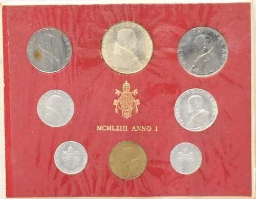 バチカン 1963年 ミントセット 8個セット B2U0215 同梱配送