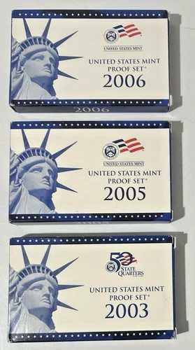 米国造幣局 プルーフセット 箱付き 3セット 2003 2005 2006