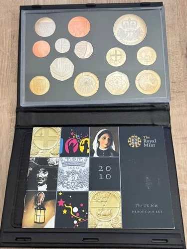 2010年 英国ロイヤルミント プルーフコインセット レザーケース＆COA (34010)