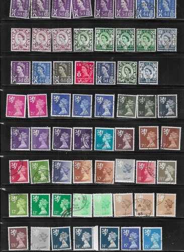 GB QEII スコットランド地方 1958-1993 切手99枚セット 希少品 中古