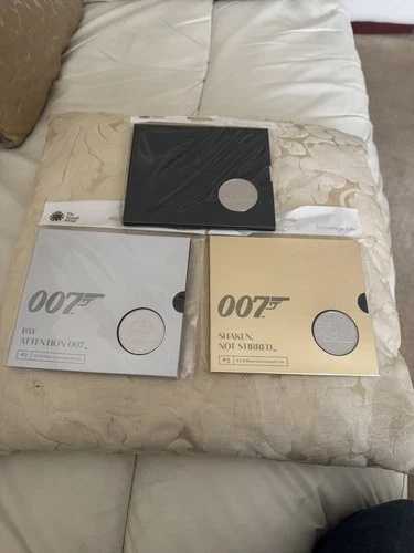 2020年 ロイヤルミント ジェームズ・ボンド 007 5ポンド 5ポンド BU 3枚セット コレクション＆RMボックス