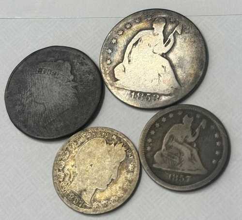 エクレクティック 4 米国タイプコイン（1853 年着席ハーフドルを含む）**低グレード**