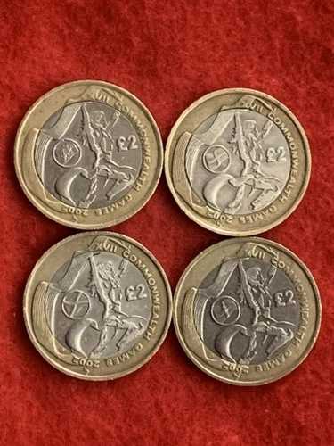 2002年コモンウェルスゲームズ 2ポンド硬貨4枚セット 34,320円