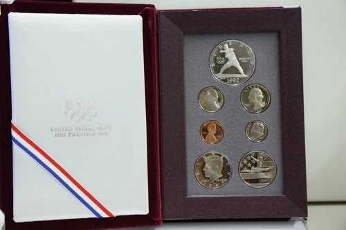 1992-S 米国造幣局 プレステージ オリンピック プルーフセット オリジナルパッケージ入り COA 付き