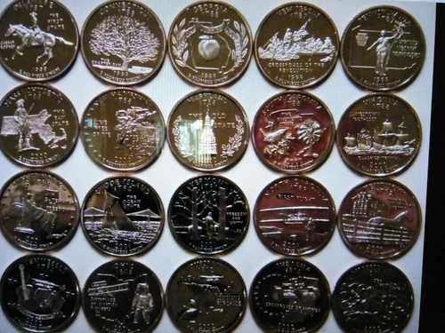 1999-2009 P&D 米国州貨幣クォーター - コンプリート BU UNC セット - 112 枚