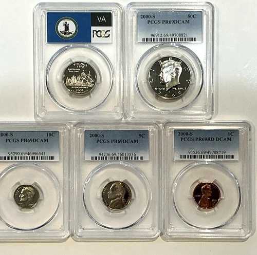 2000-S プルーフセット 5枚セット 新品鑑定済み PCGS PR69 DCAM ギフトに最適