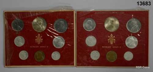1964年 バチカン市国 コインセット 8枚セット 500リラ銀貨 2枚セット！教皇ヨハネ・パウロ2世 #13683 41,470円