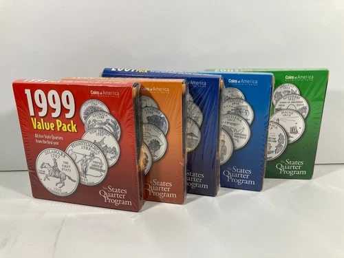 1999-2003 アメリカのコイン .25 クォーター セット。25 枚。