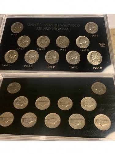 1942-1945PDS シルバー ウォー ニッケル コンプリートセット 極度に剥離したエラー #2