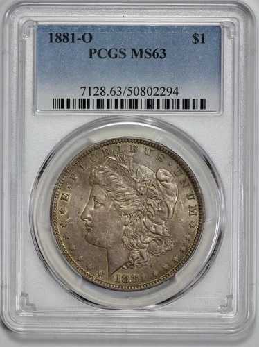 1881-O モルガン銀貨 1ドル PCGS MS 63
