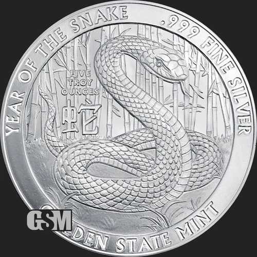 5オンス 2025年 - 巳年 - 5オンス .999純銀製BUラウンド - バックオーダー｜WORLD RESOURCE【QUEEN店】