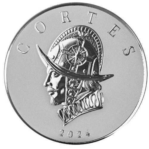 2024年 - 5オンス コルテス銀貨 .9999 純度 プルーフライク - コマンダーシリーズ|WORLD RESOURCE【QUEEN店】