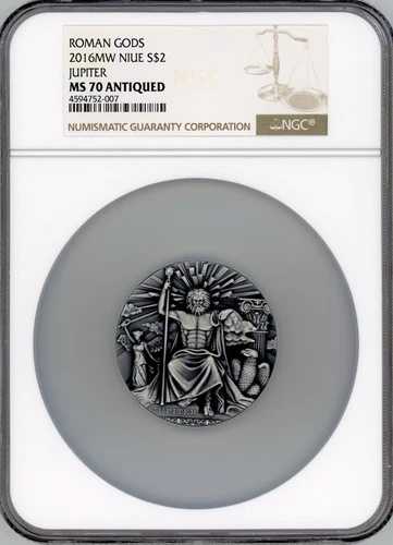 ジュピター ローマ神シリーズ 2016 ニウエ 2オンス銀貨 NGC $2 MS 70 HR アンティーク｜WORLD RESOURCE【QUEEN店】