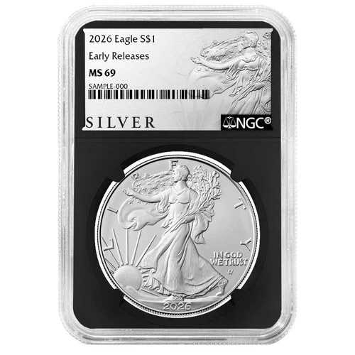 2026年 1ドル 1オンス アメリカンシルバーイーグル NGC MS69 ER ALSラベル レトロコア｜WORLD RESOURCE【QUEEN店】 40,755円