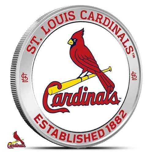 1オンス カラー化 MLB セントルイス・カージナルス シルバーラウンド (未開封)|WORLD RESOURCE【QUEEN店】