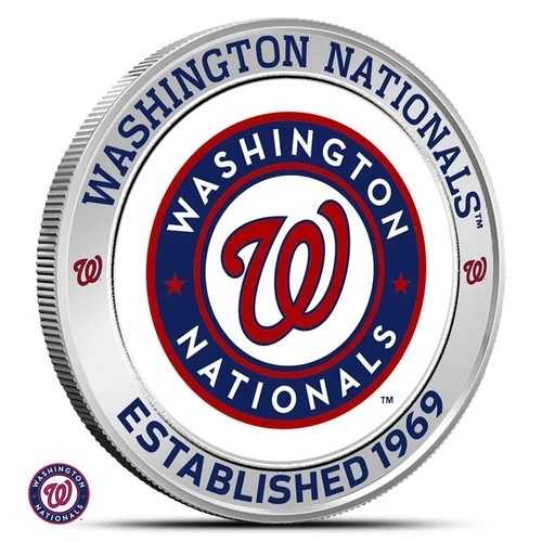 1オンス カラー化 MLB ワシントン・ナショナルズ シルバーラウンド (未開封)｜WORLD RESOURCE【QUEEN店】