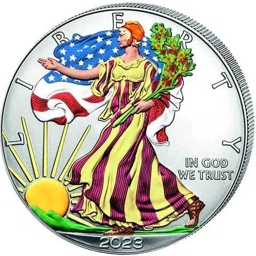 2023年 1オンス カラー化アメリカンシルバーイーグルコイン(未使用品)|WORLD RESOURCE【QUEEN店】