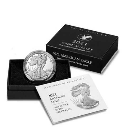 2021年Sミント 1オンス プルーフ アメリカンシルバーイーグルコイン(箱、鑑定書、タイプ2)|WORLD RESOURCE【QUEEN店】