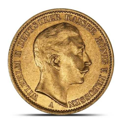 ドイツ金貨20マルク(発行年はランダム、流通品)|WORLD RESOURCE【QUEEN店】