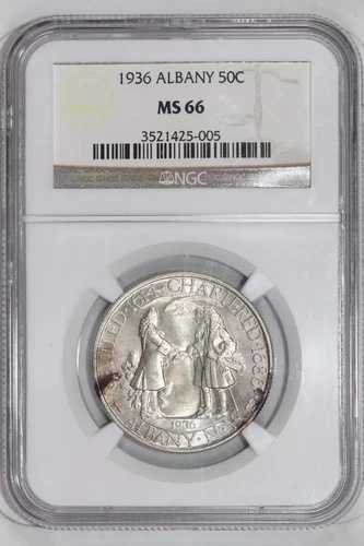 1936年 アルバニー銀貨記念ハーフダラー NGC MS66｜WORLD RESOURCE【QUEEN店】