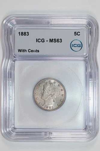 1883年 セント付き リバティV ニッケル ICG MS63｜WORLD RESOURCE【QUEEN店】