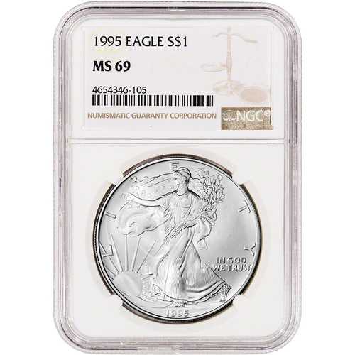 1995年 アメリカンシルバーイーグルコイン-NGC MS69-｜WORLD RESOURCE【QUEEN店】
