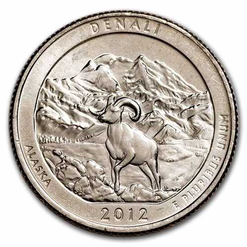 2012年P ATB 25セント硬貨 デナリ国立公園・保護区 BU｜WORLD RESOURCE【QUEEN店】