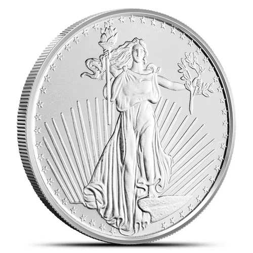 1オンス シルバータウン セントゴーデンス シルバーラウンド(新品).999|WORLD RESOURCE【QUEEN店】