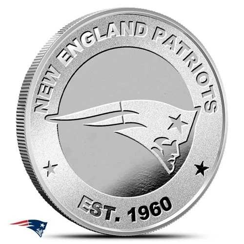 1オンス NFL ニューイングランド・ペイトリオッツ シルバーラウンド（未使用）｜WORLD RESOURCE【QUEEN店】 46,860円