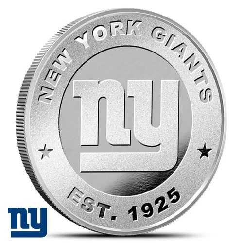 1オンス NFL ニューヨーク・ジャイアンツ シルバーラウンド(未使用)|WORLD RESOURCE【QUEEN店】