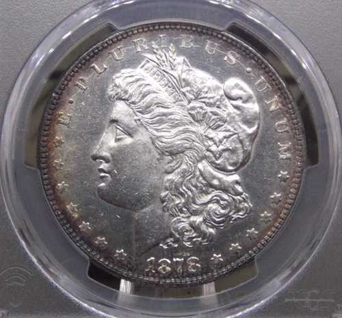 1878年「P」8TF モルガン銀貨 $1 PCGS Unc 詳細 #517 未流通 ECC&C Inc｜WORLD RESOURCE【QUEEN店】